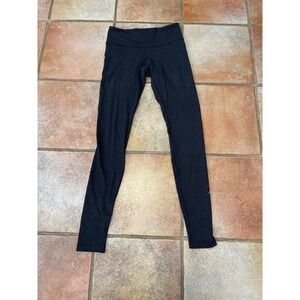 Lululemon polkadot full leg leggings black with white polkadots size 4